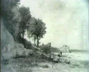 A St. Aubin Lac De Neuchatel by Gustave Eugene Castan