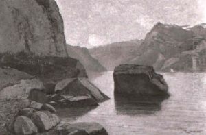 Felsiges Ufer Am Vierwaldstattersee