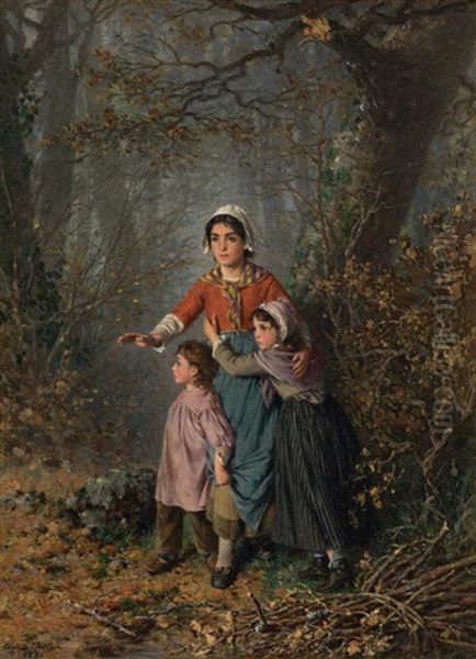Children Gathering Firewood - view 1