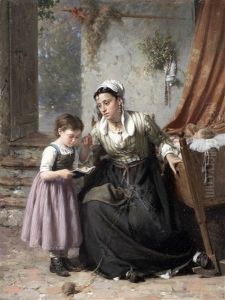 The Reading Lesson by Pierre Jean Edmond Castan