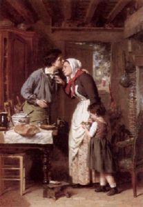 A Son's Devotion by Pierre Jean Edmond Castan