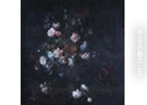 Carnations, Peonies, Narcissi, A Sunflower And Morning Glory, In A Sculpted Urn On A Ledge by Pieter Casteels III
