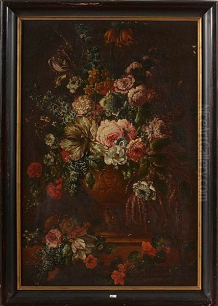 Vase De Fleurs Sur Un Entablement - view 1