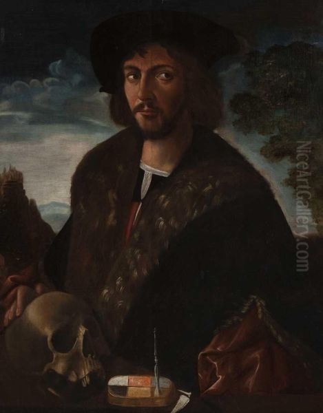 Ritratto Di Medico Con Teschio - view 1