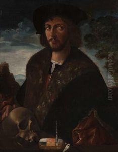 Ritratto Di Medico Con Teschio