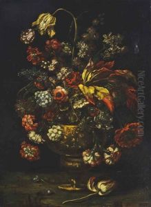 Still Life With Roses In An Urn Still Life With Roses In An Urn