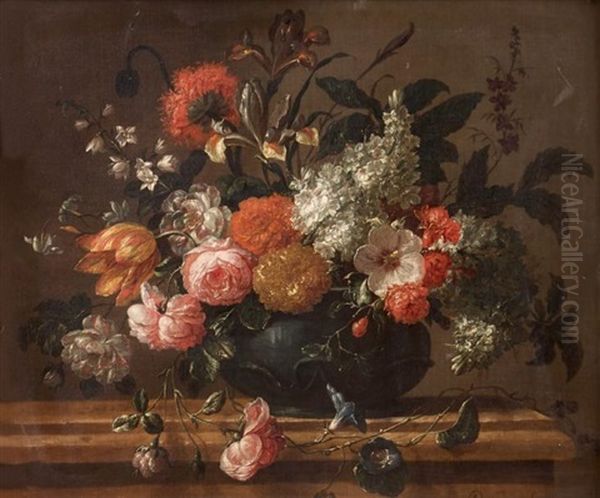 Bouquet De Fleurs Sur Un Entablement - view 1