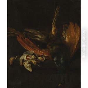 Still Life Of Game Birds On A Ledge by Pieter Casteels III
