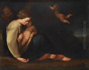 Riposo Durante La Fuga In Egitto by Luigi Amidani