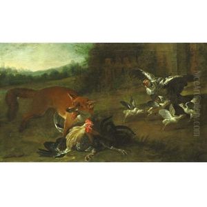 Fox Attacking Chickens by Pieter Casteels III