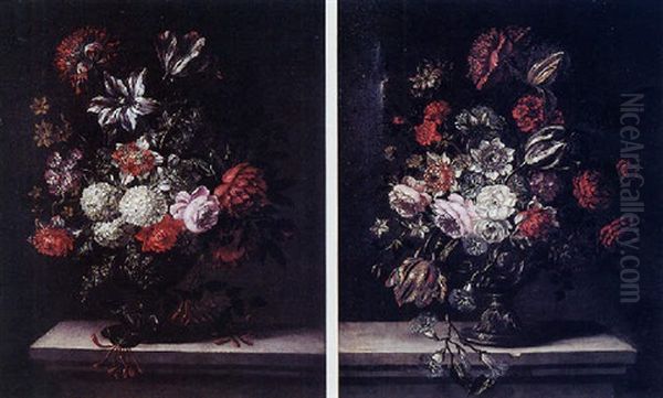 Bouquet De Fleurs Sur Un Entablement - view 1
