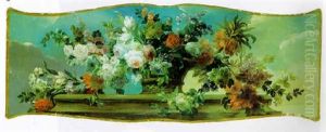 Groses Dekoratives Blumenstilleben Auf Einer Steinplatte by Pieter Casteels III