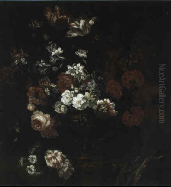 Groses Blumenbouquet In Einer Vase - view 1