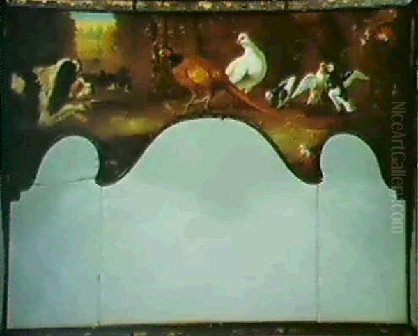 Ornamental Fowl With Spaniels In A Landscape - view 1