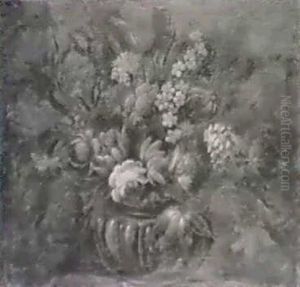 Still Life Studies With Mixed Flowers In Vases by Pieter Casteels III
