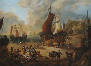 Reges Treiben An Einem Hafen
