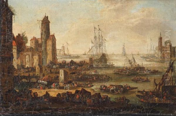 A View Of A Coastal Town, Shipping In The Distance - view 1