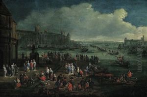 Blick Auf Den Louvre In Paris