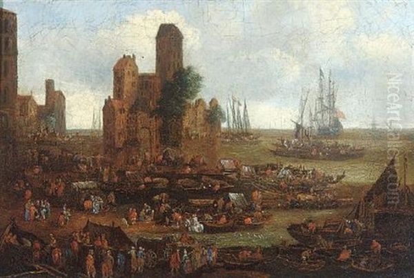 A Busy Harbour With Fishermen And Merchants - view 1