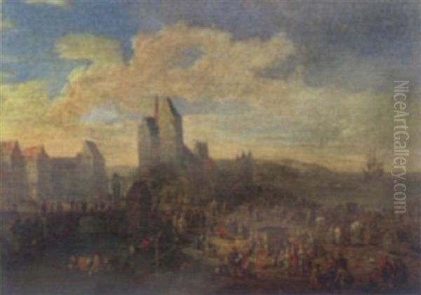 Port Scene With Figures - view 1