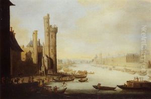 Vue De Paris by Pieter Casteels the Younger