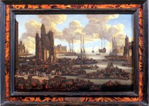 Scene De Port Anime De Nombreaux Personnages by Pieter Casteels the Younger