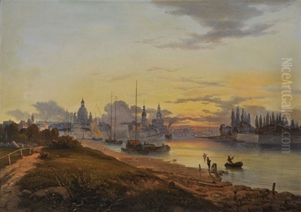 View On Dresden At Sunset - view 1