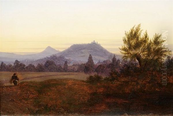 Weite, Bergige Landschaft Im Abendlicht - view 1