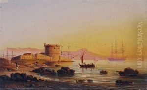 Hafen Von Toulon By Sonnenuntergang (blick Auf Den Tour Royale)