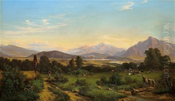 Blick Auf Salzburg Und Den Untersberg - view 1