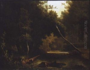 Wooded Landscape With Figures