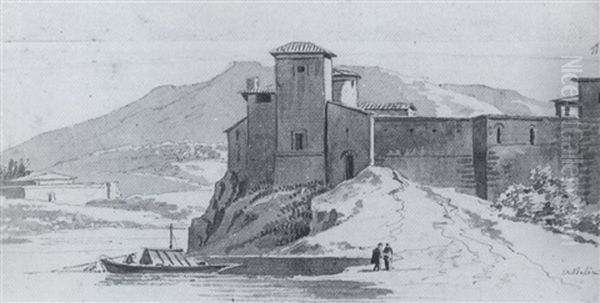 Personnages Sur Une Route Au Bord De La Mer - view 1