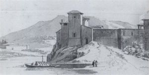Personnages Sur Une Route Au Bord De La Mer by Antoine-Laurent Castellan