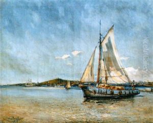 Velero En El Puerto De Montevideo
