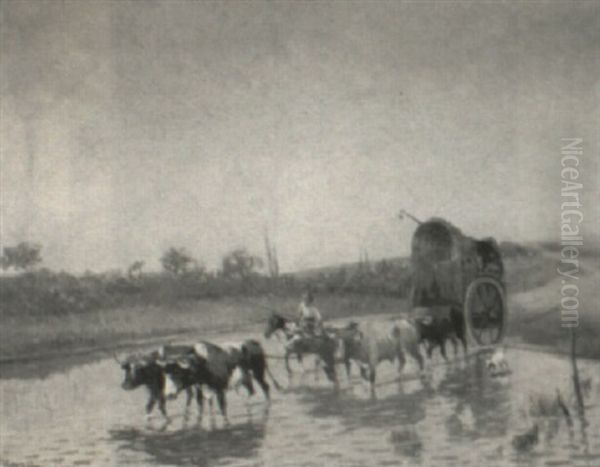 Carreta Vadeando El Arroyo - view 1
