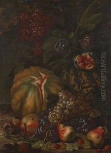 Composition Aux Melons, Poires, Figues Et Raisins by Giovanni Paolo Castelli (lo Spadino)