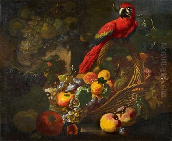 Fruit Still Life With A Parrot - view 1