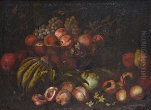 Nature Morte Aux Fruits by Giovanni Paolo Castelli (lo Spadino)