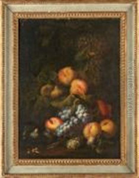 Nature Morte Aux Peches, Raisins Et Figues - view 1