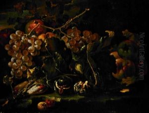 Natura Morta Con Frutta by Giovanni Paolo Castelli (lo Spadino)