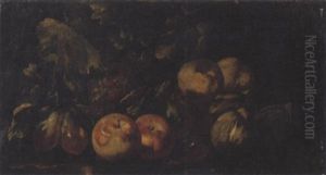Pesche, Susine E Fichi En Plein Air