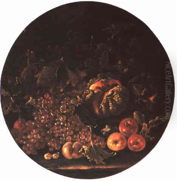 Still Life Of Grapes, Apples And Watermelon - view 1