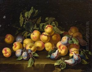 Fruit Still Life With Plums by Bartolomeo Castelli the Younger