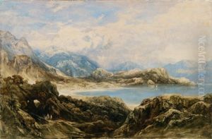 Weite Hochgebirgslandschaft Mit Einem See