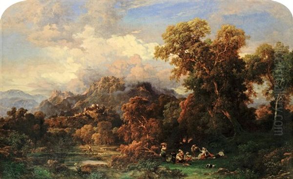 A Hill Town In A Pastoral Italian Landscape - view 1