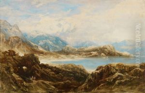 Mountainous Landscape With A Lake