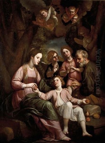 Sacra Famiglia Con Angeli - view 1