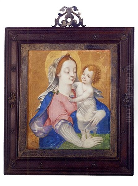 The Madonna And Child Holding A Bird And Fruit - view 1