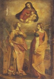 The Virgin And Child Appearing To Sts. Catherine And Apollonia