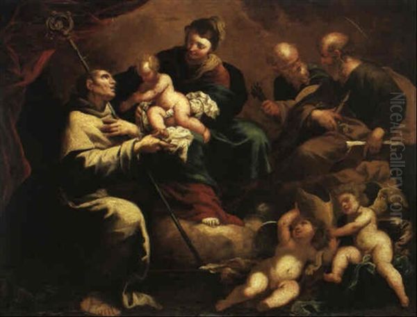 La Vierge Et L'enfant, Saint Pierre, Saint Paul Et Saint Bruno - view 1